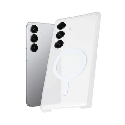 Mey İthalat®  Samsung Galaxy S25 Plus Kılıf PC Zara Magsafe Şeffaf Kılıf - Şeffaf