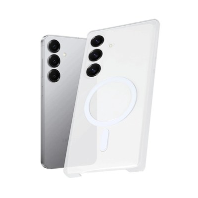 Mey İthalat®  Samsung Galaxy S25 Plus Kılıf PC Zara Magsafe Şeffaf Kılıf - Şeffaf