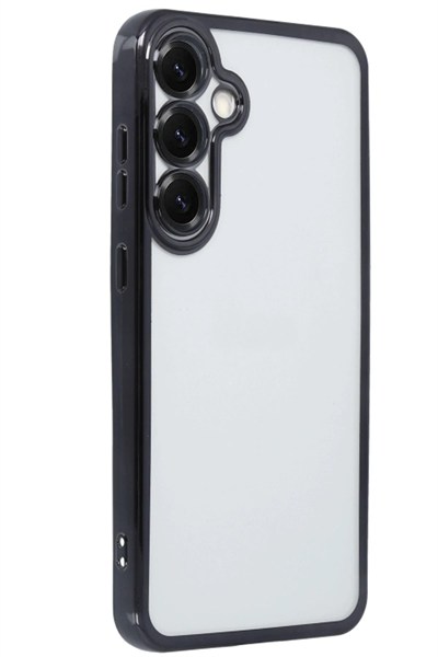Mey İthalat®  Samsung Galaxy S25 Plus Kılıf  Lensli Silikon - Siyah