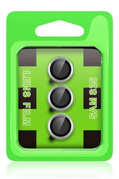 Mey İthalat®  Samsung Galaxy S25 Plus Raze Metal Kamera Lens - Siyah