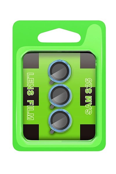 Mey İthalat®  Samsung Galaxy S25 Plus Raze Metal Kamera Lens - Mavi