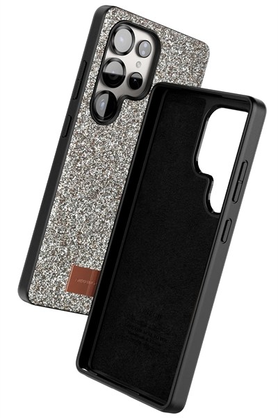 Mey İthalat®  Samsung Galaxy S25 Ultra Bright Simli Kapak - Gold