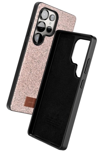 Mey İthalat®  Samsung Galaxy S25 Ultra Bright Simli Kapak - Pembe