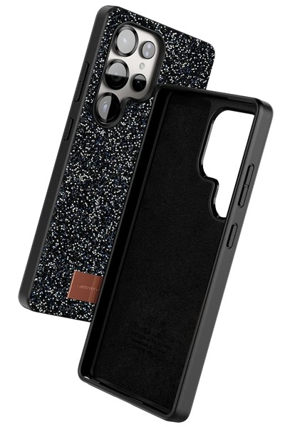 Mey İthalat®  Samsung Galaxy S25 Ultra Bright Simli Kapak - Siyah