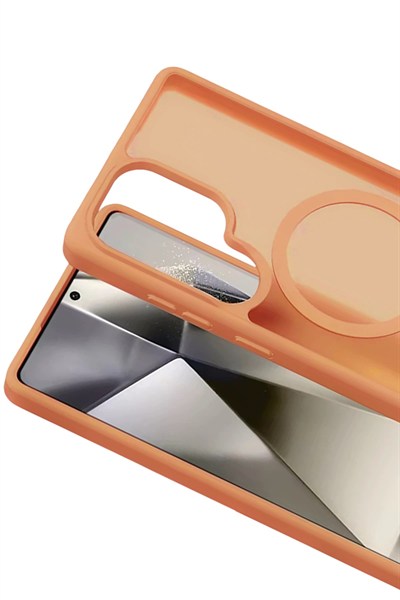 Mey İthalat®  Samsung Galaxy S25 Ultra Jota Magsafe Kapak - Turuncu