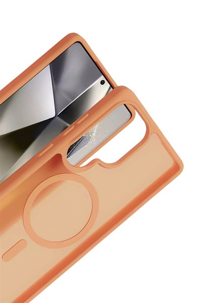 Mey İthalat®  Samsung Galaxy S25 Ultra Jota Magsafe Kapak - Turuncu