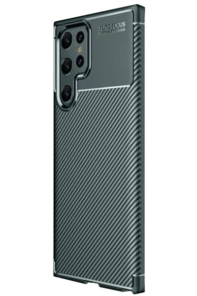 Mey İthalat®  Samsung Galaxy S25 Ultra Kılıf Auto Focus Karbon Kapak - Koyu Yeşil