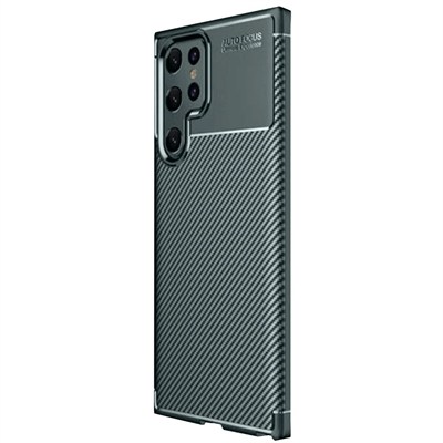 Mey İthalat®  Samsung Galaxy S25 Ultra Kılıf Auto Focus Karbon Kapak - Koyu Yeşil