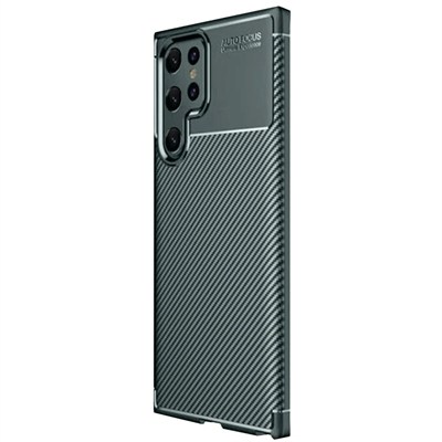 Mey İthalat®  Samsung Galaxy S25 Ultra Kılıf Auto Focus Karbon Kapak - Koyu Yeşil