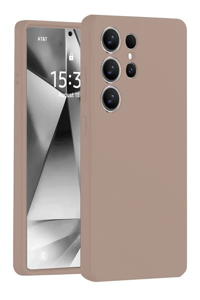 Mey İthalat®  Samsung Galaxy S25 Ultra Kılıf Nano içi Kadife Silikon - Pudra