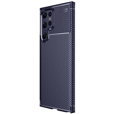 Mey İthalat®  Samsung Galaxy S25 Ultra Kılıf Auto Focus Karbon Kapak - Lacivert