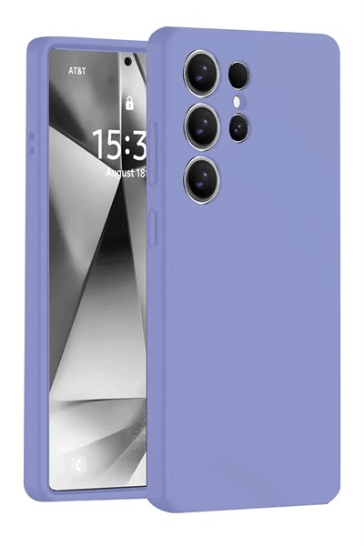Mey İthalat®  Samsung Galaxy S25 Ultra Kılıf Nano içi Kadife Silikon - Lila