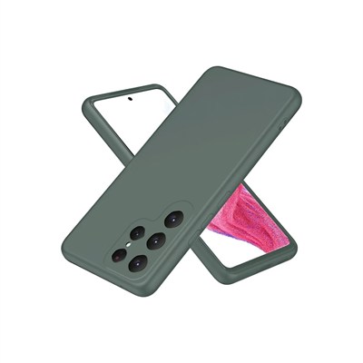 Mey İthalat®  Samsung Galaxy S25 Ultra Kılıf First Silikon - Koyu Yeşil