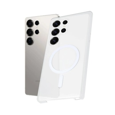 Mey İthalat®  Samsung Galaxy S25 Ultra Kılıf PC Zara Magsafe Şeffaf Kılıf - Şeffaf