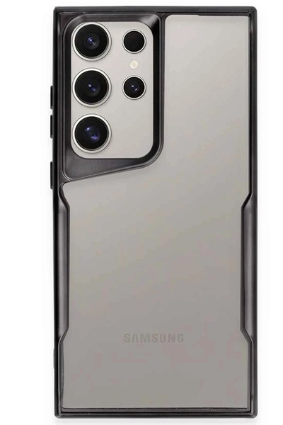 Mey İthalat®  Samsung Galaxy S25 Ultra Kılıf Boyi Silikon Kapak - Siyah