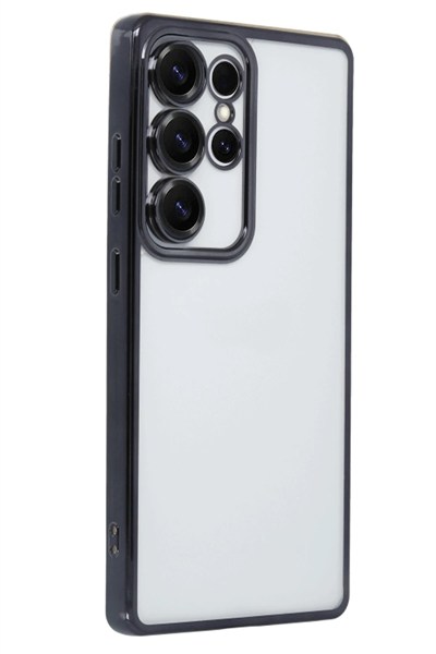 Mey İthalat®  Samsung Galaxy S25 Ultra Kılıf  Lensli Silikon - Siyah
