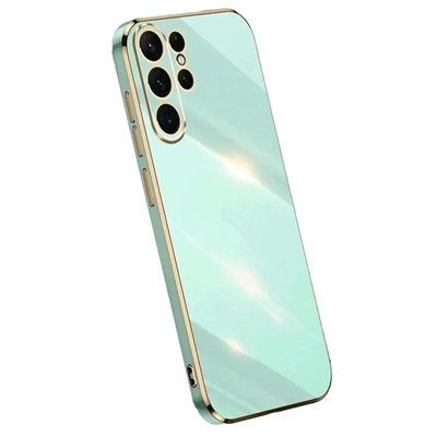 Mey İthalat®  Samsung Galaxy S25 Ultra Kılıf Volet Silikon - Açık Yeşil