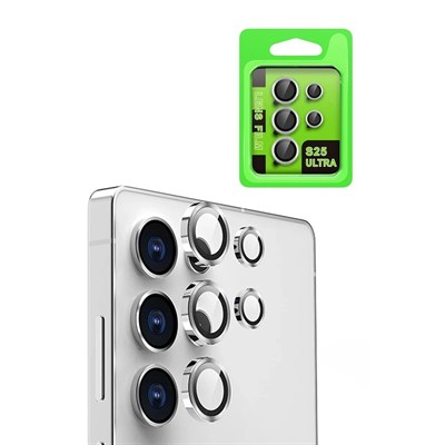 Mey İthalat®  Samsung Galaxy S25 Ultra Raze Metal Kamera Lens - Gümüş