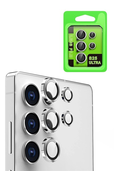 Mey İthalat®  Samsung Galaxy S25 Ultra Raze Metal Kamera Lens - Gümüş