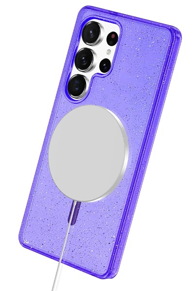 Mey İthalat®  Samsung Galaxy S25 Ultra Star Magsafe Kapak - Mor
