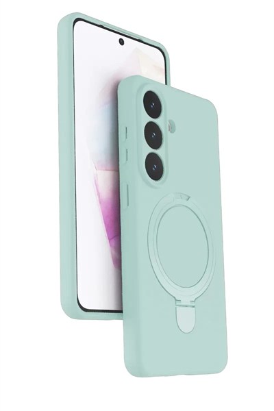 Mey İthalat®  Samsung Galaxy S26 Plus Regal Magsafe Standlı Kapak - Su Yeşili