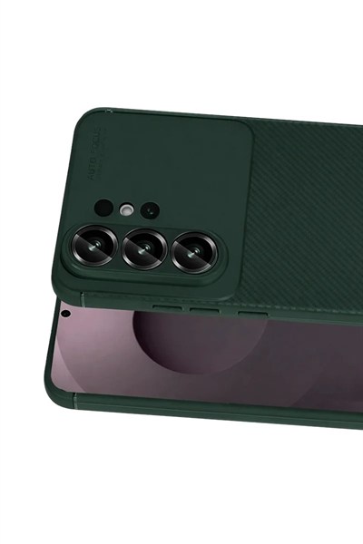 Mey İthalat®  Samsung Galaxy S26 Ultra Auto Focus Karbon Kapak - Koyu Yeşil