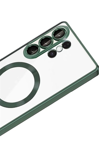 Mey İthalat®  Samsung Galaxy S26 Ultra Kross Magneticsafe Kapak - Koyu Yeşil