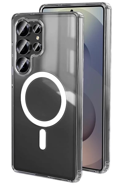 Mey İthalat®  Samsung Galaxy S26 Ultra Magneticsafe Şeffaf Silikon - Şeffaf