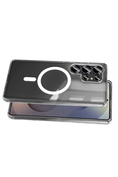 Mey İthalat®  Samsung Galaxy S26 Ultra Magneticsafe Şeffaf Silikon - Şeffaf