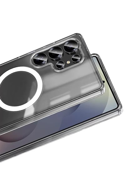 Mey İthalat®  Samsung Galaxy S26 Ultra Magneticsafe Şeffaf Silikon - Şeffaf