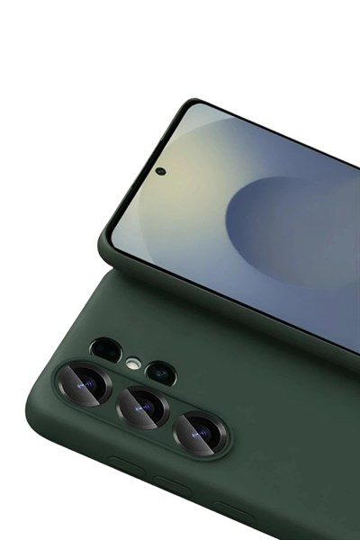Mey İthalat®  Samsung Galaxy S26 Ultra Nano içi Kadife Silikon - Koyu Yeşil