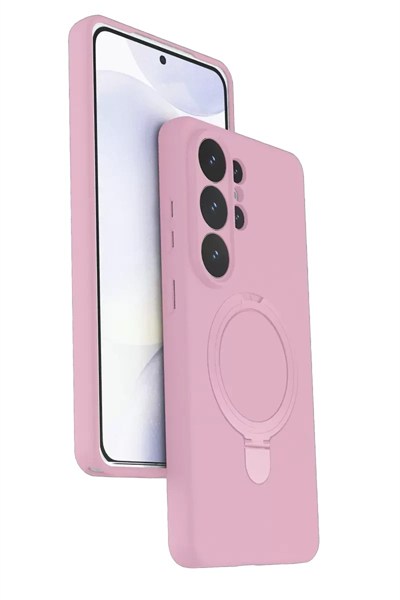 Mey İthalat®  Samsung Galaxy S26 Ultra Regal Magsafe Standlı Kapak - Açık Pembe