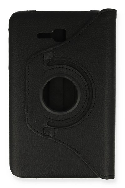 Mey İthalat®  Samsung Galaxy T110 / T113 Tab 3 Lite 7 Kılıf 360 Tablet Deri Kılıf - Siyah