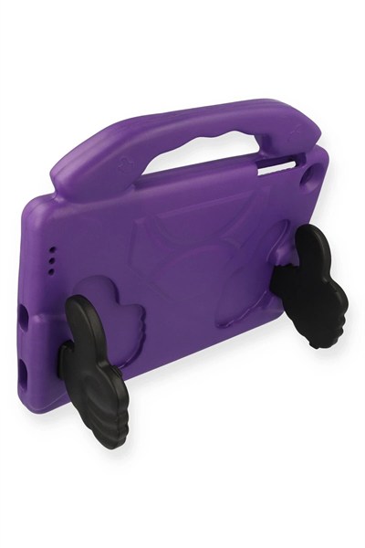 Mey İthalat®  Samsung Galaxy T220 Tab A7 Lite 8.7 Kılıf Like Stantlı Tablet Silikon - Mor