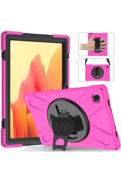 Mey İthalat®  Samsung Galaxy T220 Tab A7 Lite 8.7 Kılıf Amazing Tablet Kapak - Pembe