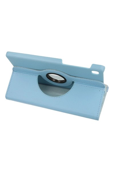 Mey İthalat®  Samsung Galaxy T220 Tab A7 Lite 8.7 Kılıf 360 Tablet Deri Kılıf - Turkuaz