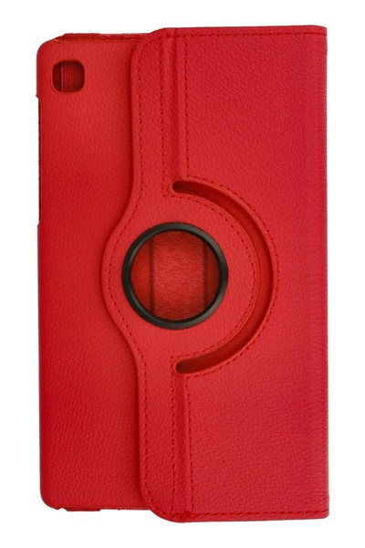 Mey İthalat®  Samsung Galaxy T220 Tab A7 Lite 8.7 Kılıf 360 Tablet Deri Kılıf - Kırmızı
