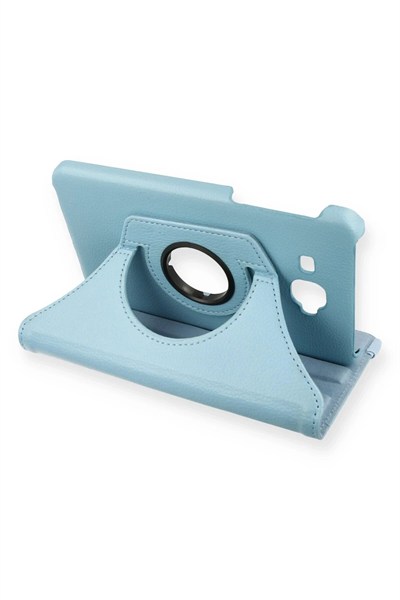 Mey İthalat®  Samsung Galaxy T280 Tab A 7 Kılıf 360 Tablet Deri Kılıf - Turkuaz