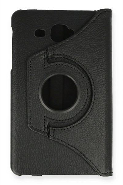 Mey İthalat®  Samsung Galaxy T280 Tab A 7 Kılıf 360 Tablet Deri Kılıf - Siyah