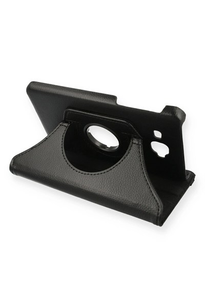 Mey İthalat®  Samsung Galaxy T280 Tab A 7 Kılıf 360 Tablet Deri Kılıf - Siyah