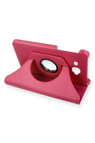 Mey İthalat®  Samsung Galaxy T280 Tab A 7 Kılıf 360 Tablet Deri Kılıf - Pembe