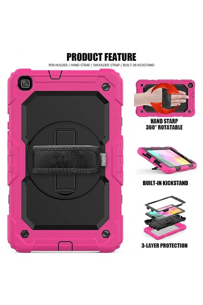 Mey İthalat®  Samsung Galaxy T290 Tab A 8 Kılıf Pars Tablet Kapak - Pembe