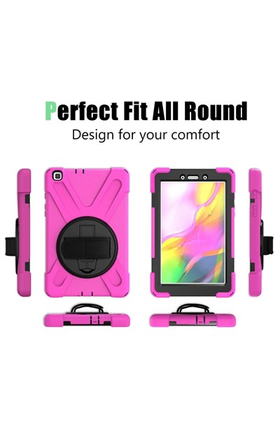 Mey İthalat®  Samsung Galaxy T290 Tab A 8 Kılıf Amazing Tablet Kapak - Pembe