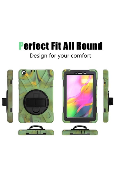 Mey İthalat®  Samsung Galaxy T290 Tab A 8 Kılıf Amazing Tablet Kapak - Kamuflaj