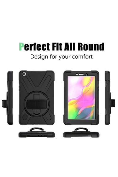 Mey İthalat®  Samsung Galaxy T290 Tab A 8 Kılıf Amazing Tablet Kapak - Siyah