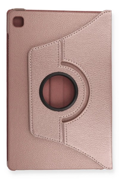 Mey İthalat®  Samsung Galaxy T500 Tab A7 10.4 Kılıf 360 Tablet Deri Kılıf - Rose Gold