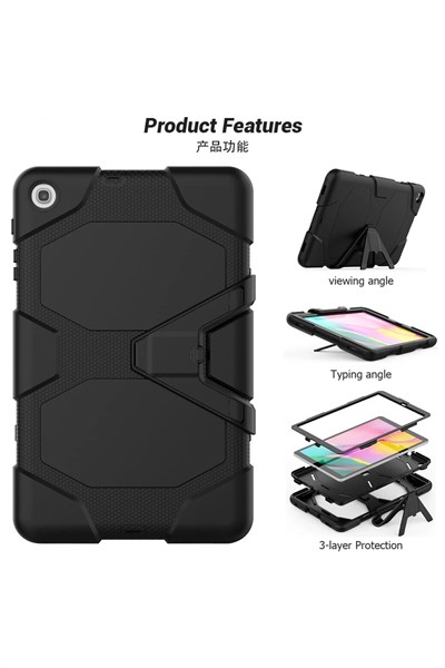 Mey İthalat®  Samsung Galaxy T510 Tab A 10.1 Kılıf Griffin Tablet Kapak - Siyah