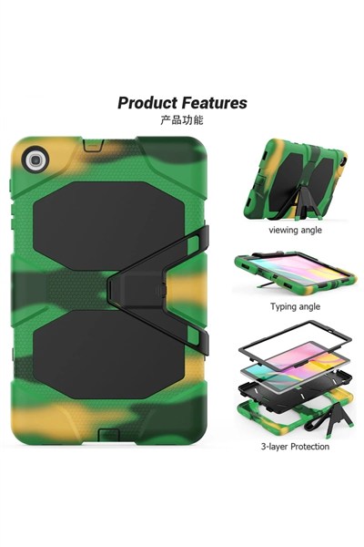 Mey İthalat®  Samsung Galaxy T510 Tab A 10.1 Kılıf Griffin Tablet Kapak - Kamuflaj