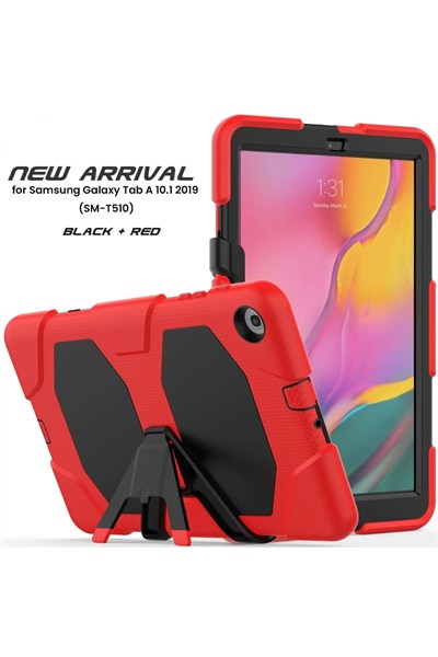 Mey İthalat®  Samsung Galaxy T510 Tab A 10.1 Kılıf Griffin Tablet Kapak - Kırmızı