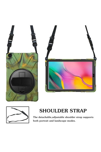 Mey İthalat®  Samsung Galaxy T510 Tab A 10.1 Kılıf Amazing Tablet Kapak - Kamuflaj